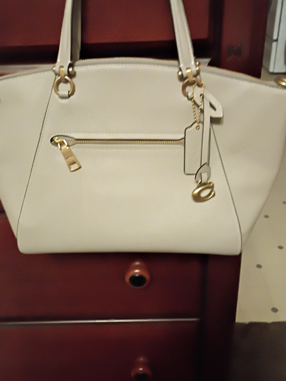 Coach Bella Grey Leather Satchel